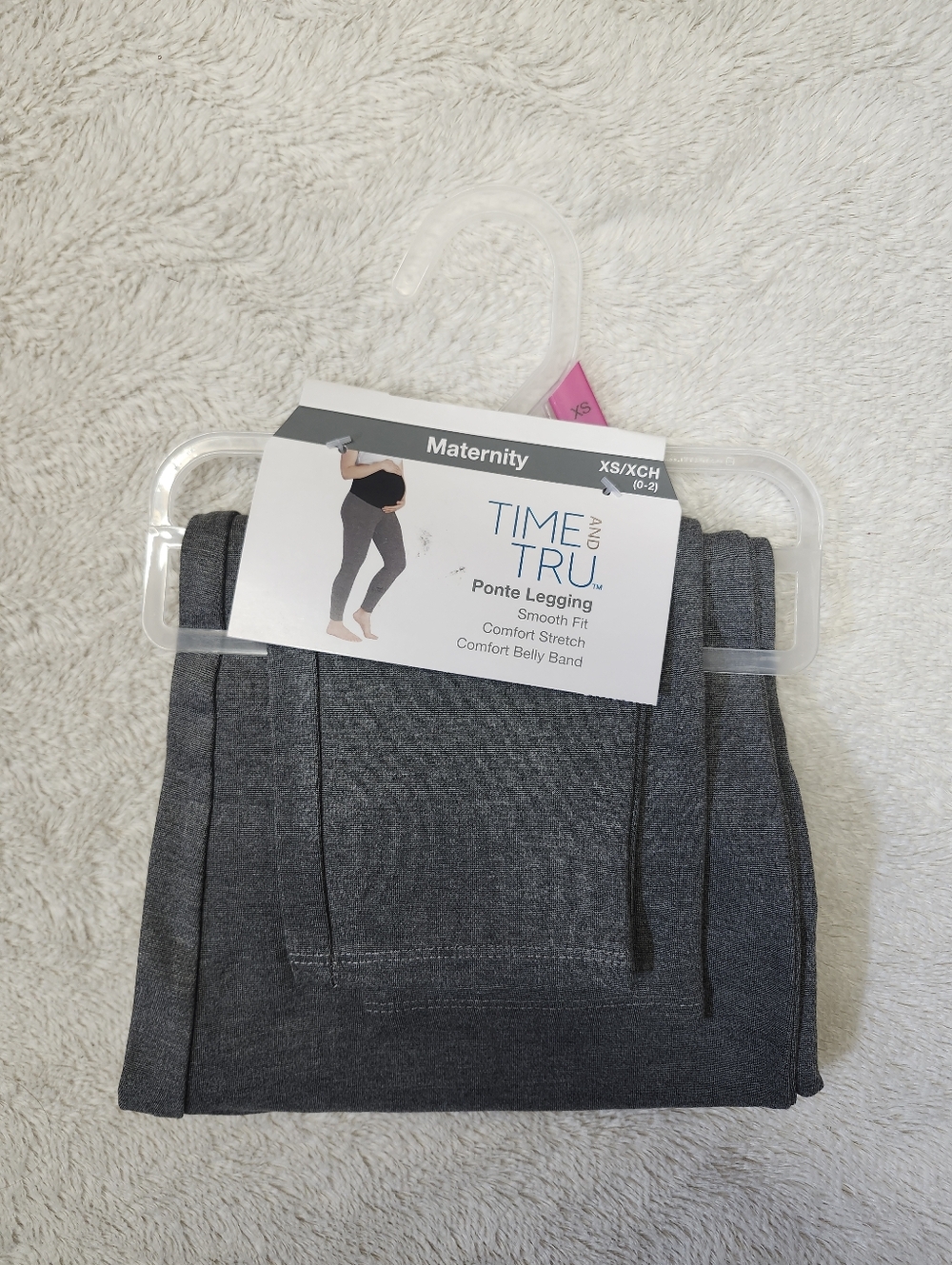 • Time And Tru Maternity Ponte Leggings Comfort Belly Band Size XS (0-2)
